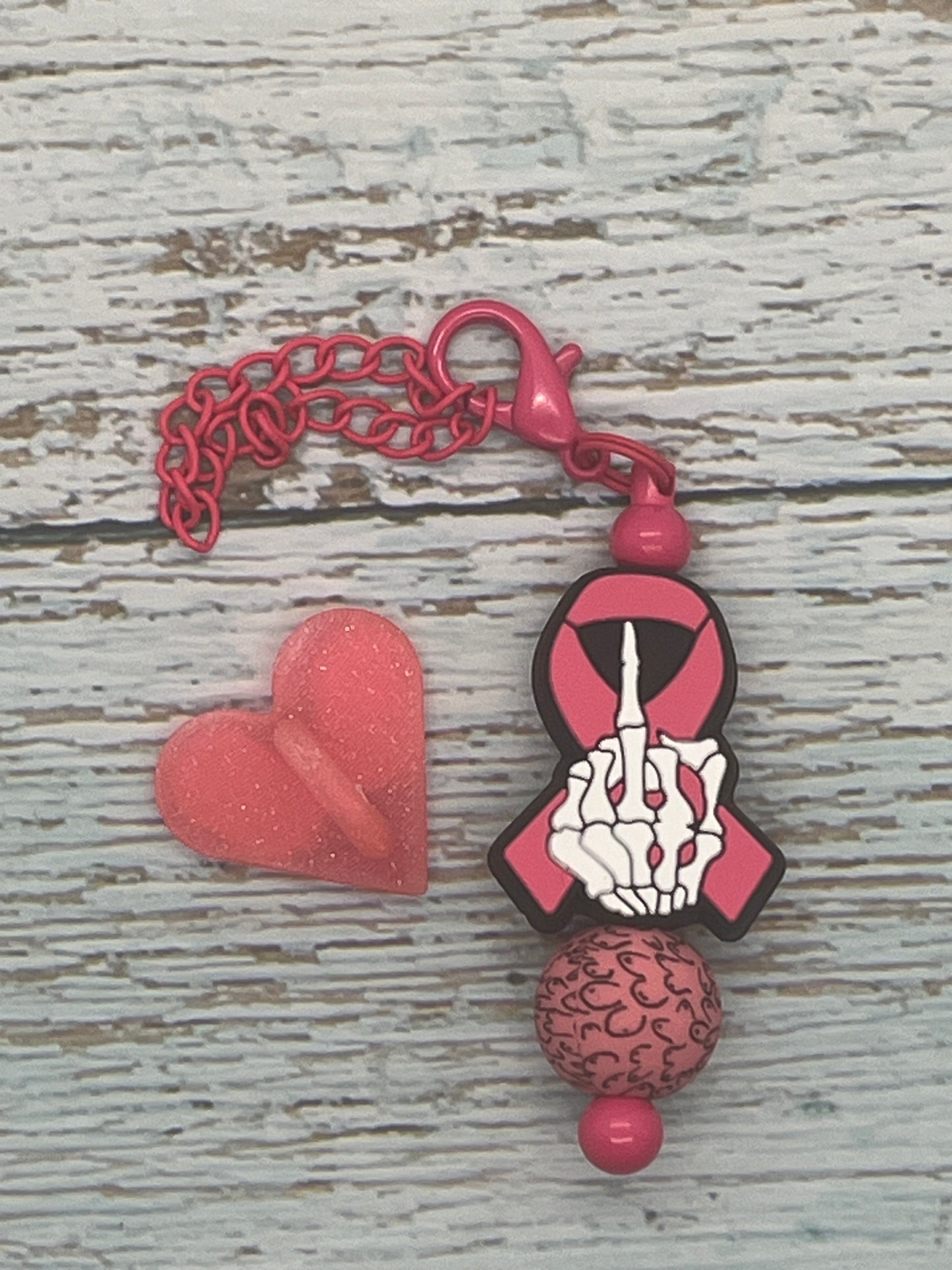 Awareness Cup Charms with Heart Hook