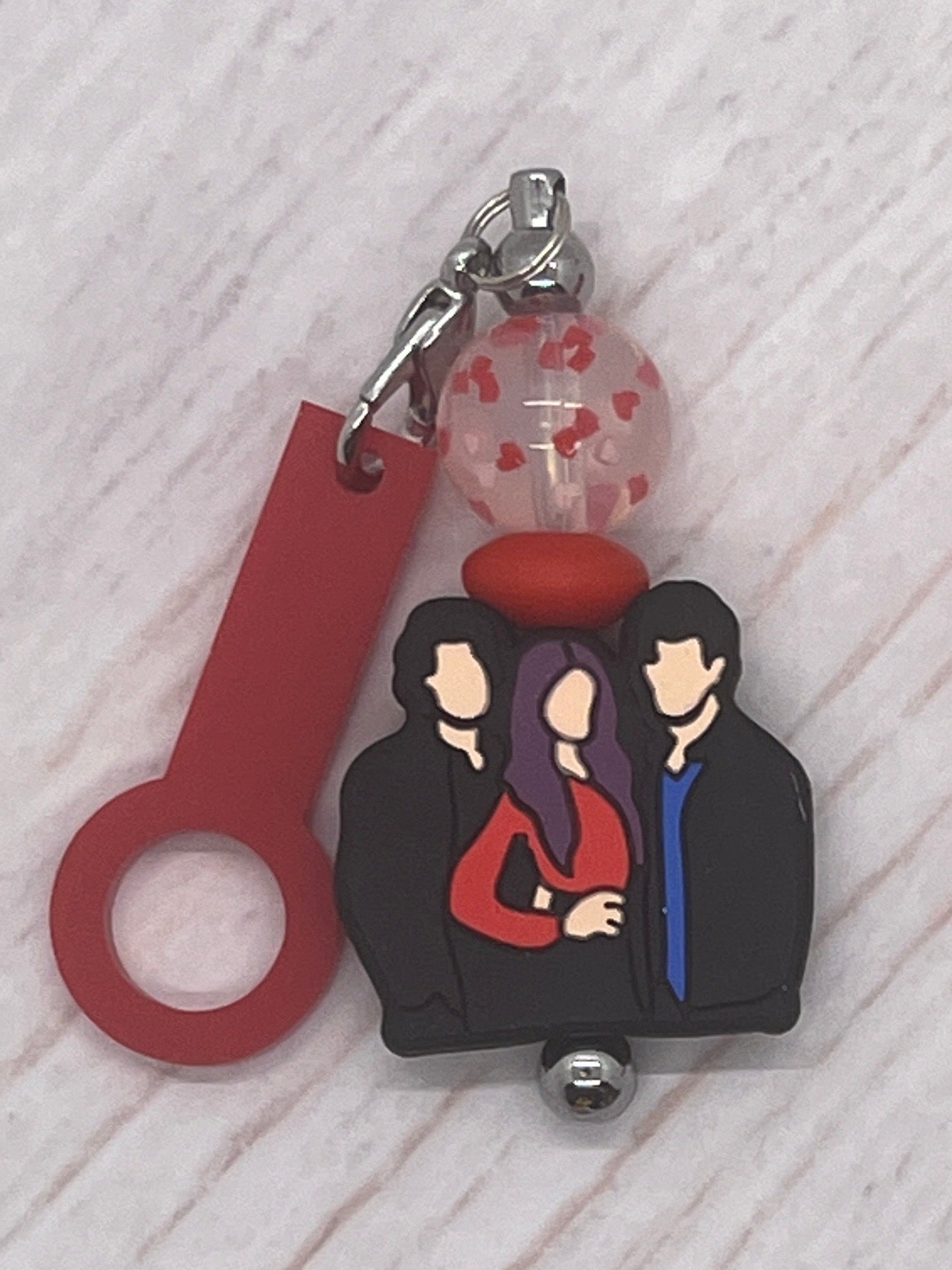 Faceless People Straw Charms