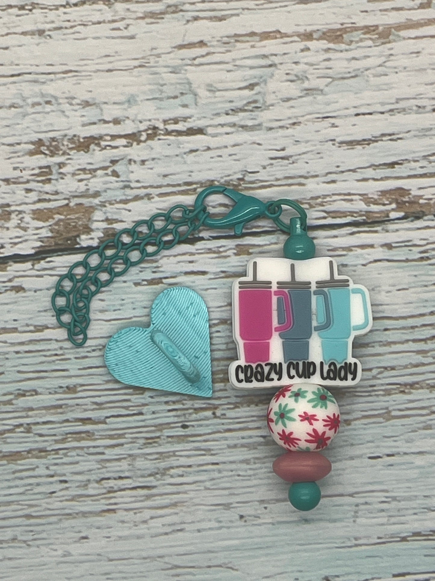 Bad Word/Sassy/Funny Cup Charm with Heart Hook