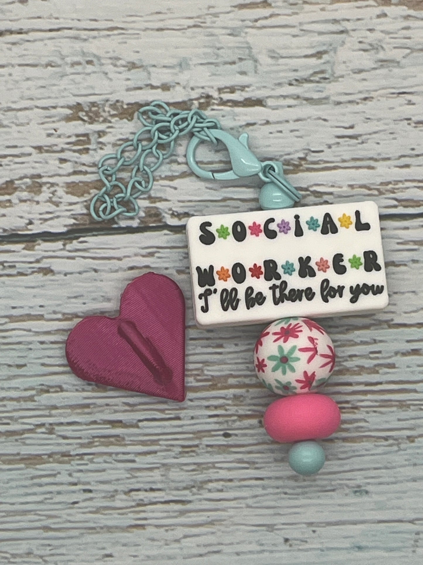 Medical/Health Related Cup Charms with Heart Hook