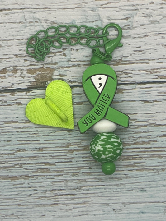 Awareness Cup Charms with Heart Hook