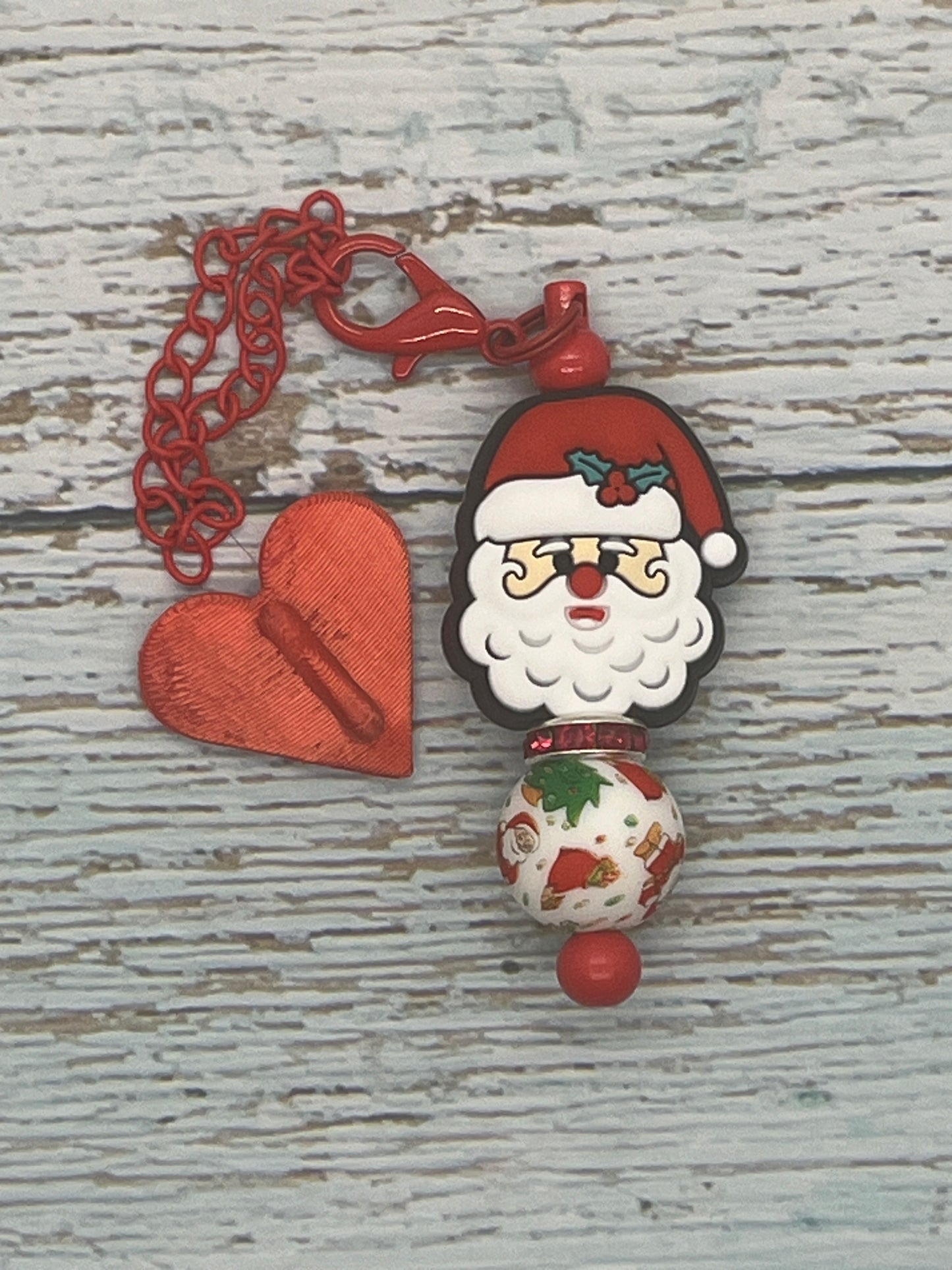 Holiday/Seasonal Themed Cup Charm with Heart Hook